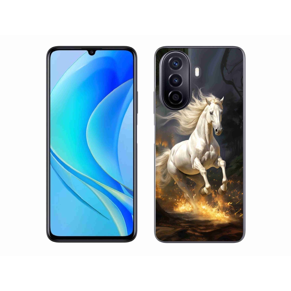Gél borítás mmCase a Huawei Nova Y70-hez - fehér ló 2