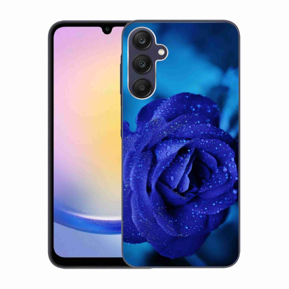 Gél tok mmCase Samsung Galaxy A25 5G - kék rózsa