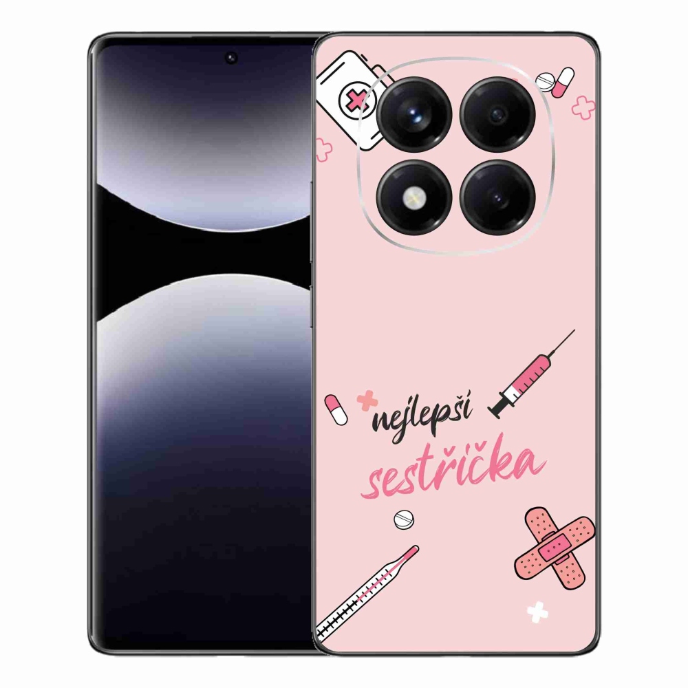 Gél borító mmCase a Xiaomi Redmi Note 14 Pro - legjobb kishúg rózsaszín háttérrel