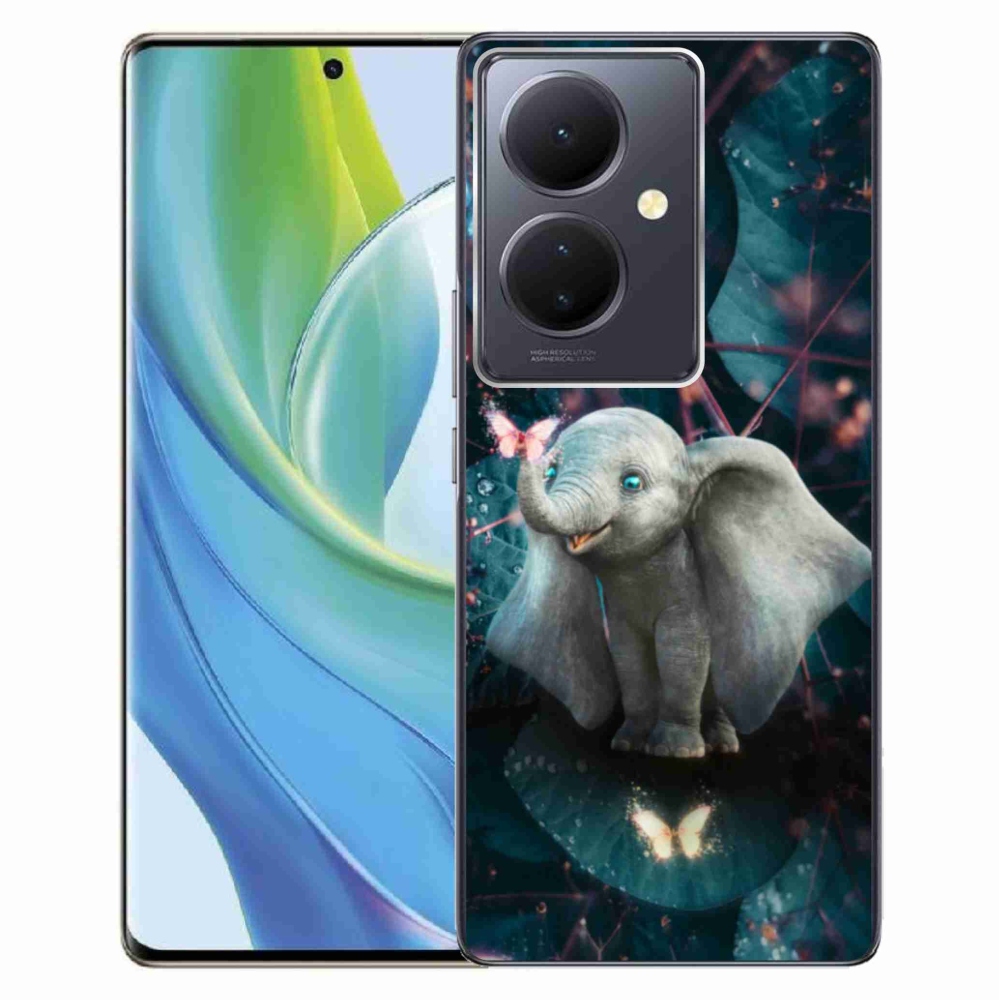 Gél borító mmCase a Vivo V29 Lite 5G-hez - aranyos elefánt