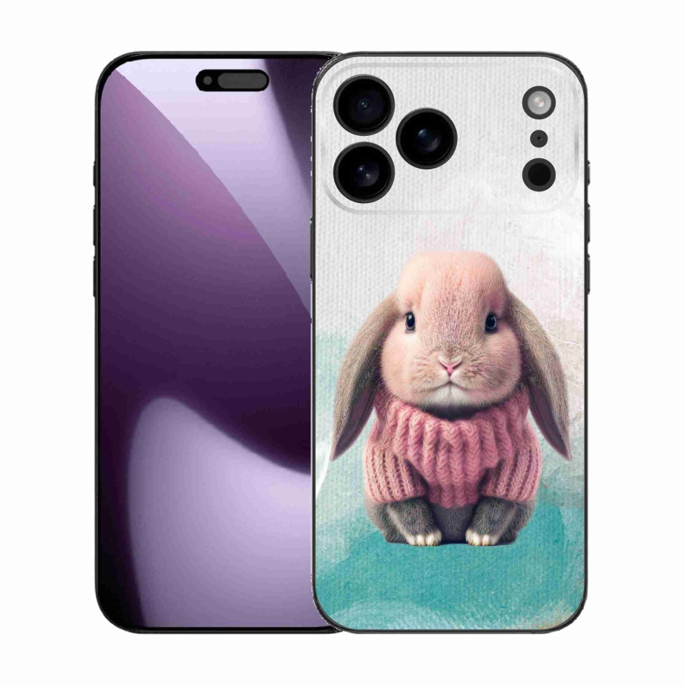 Gél borítás mmCase iPhone 17 Pro Max készülékhez - nyúl pulóverben