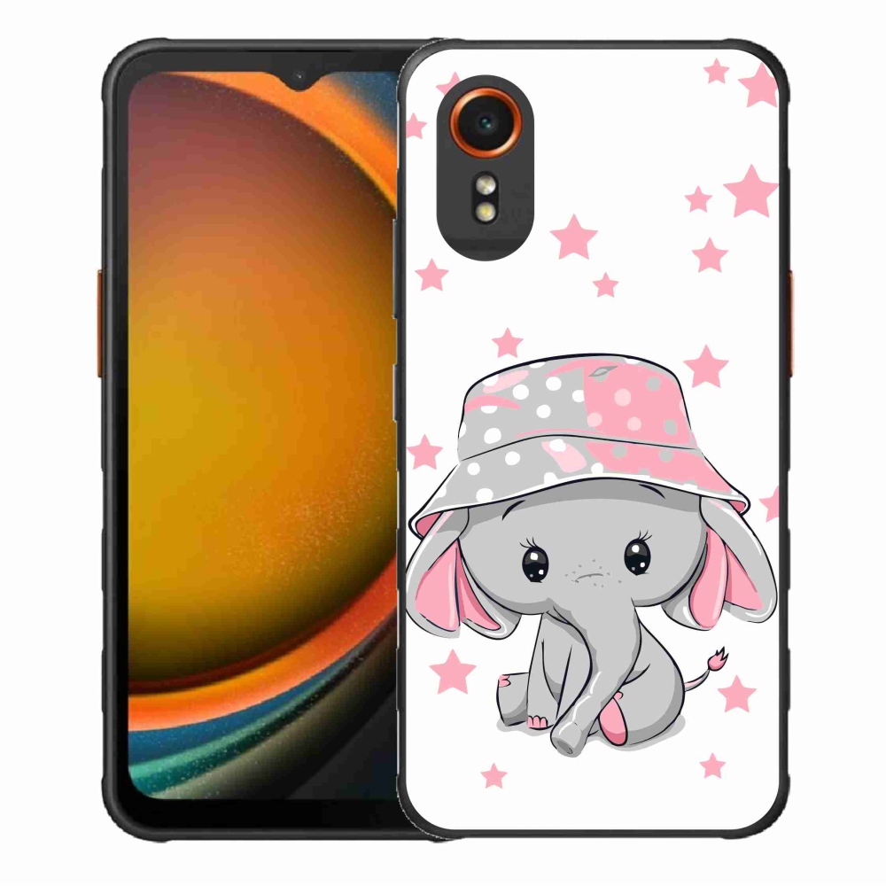 Gél borítás mmCase Samsung Galaxy Xcover 7 - rózsaszín elefánthoz