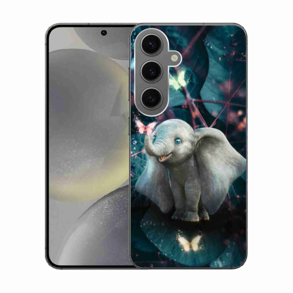 Gél borítás mmCase Samsung Galaxy S24 készülékhez - aranyos elefánt