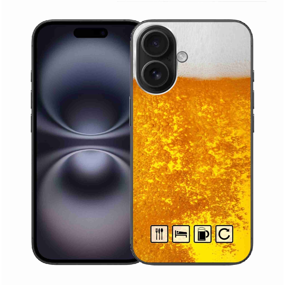 Zselés borítás mmCase iPhone 16-hoz - sör motívum 3