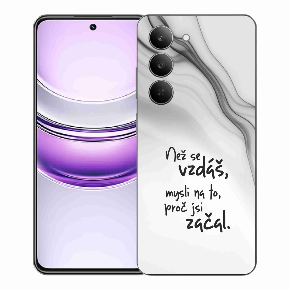 Gél borító mmCase a Realme 14x 5G - idézet 2 fehér háttérrel