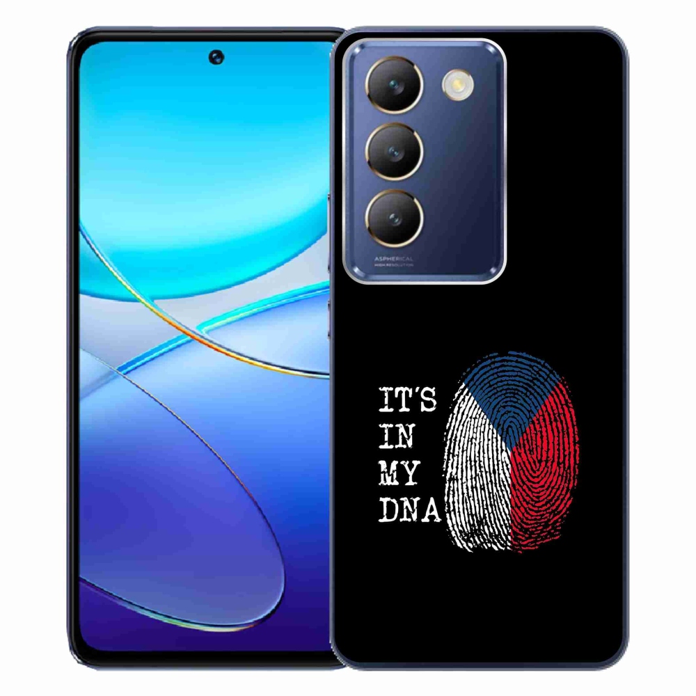 Gél borító mmCase a Vivo V40 SE 4G/5G - zászlós ujjlenyomat fekete háttérrel