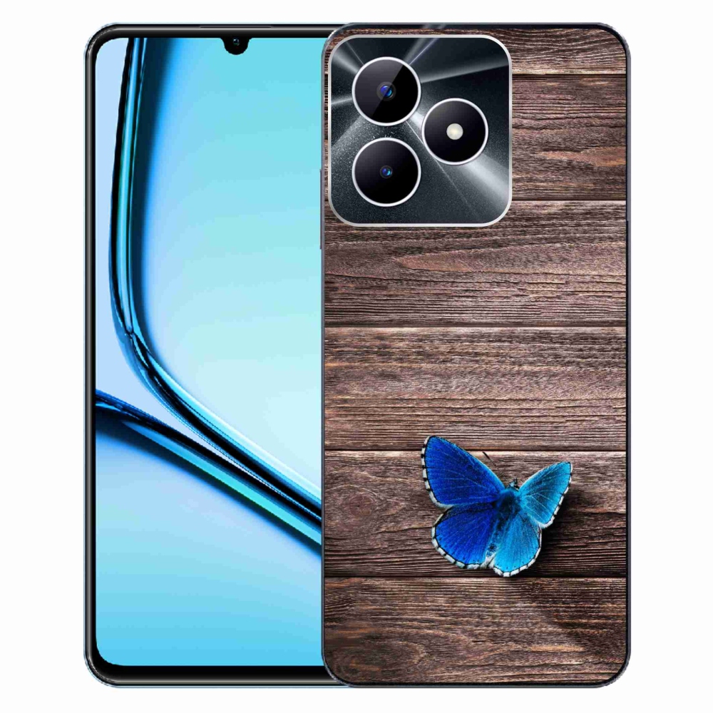 Zselés tok mmCase a Realme Note 50 készülékhez - kék pillangó 1