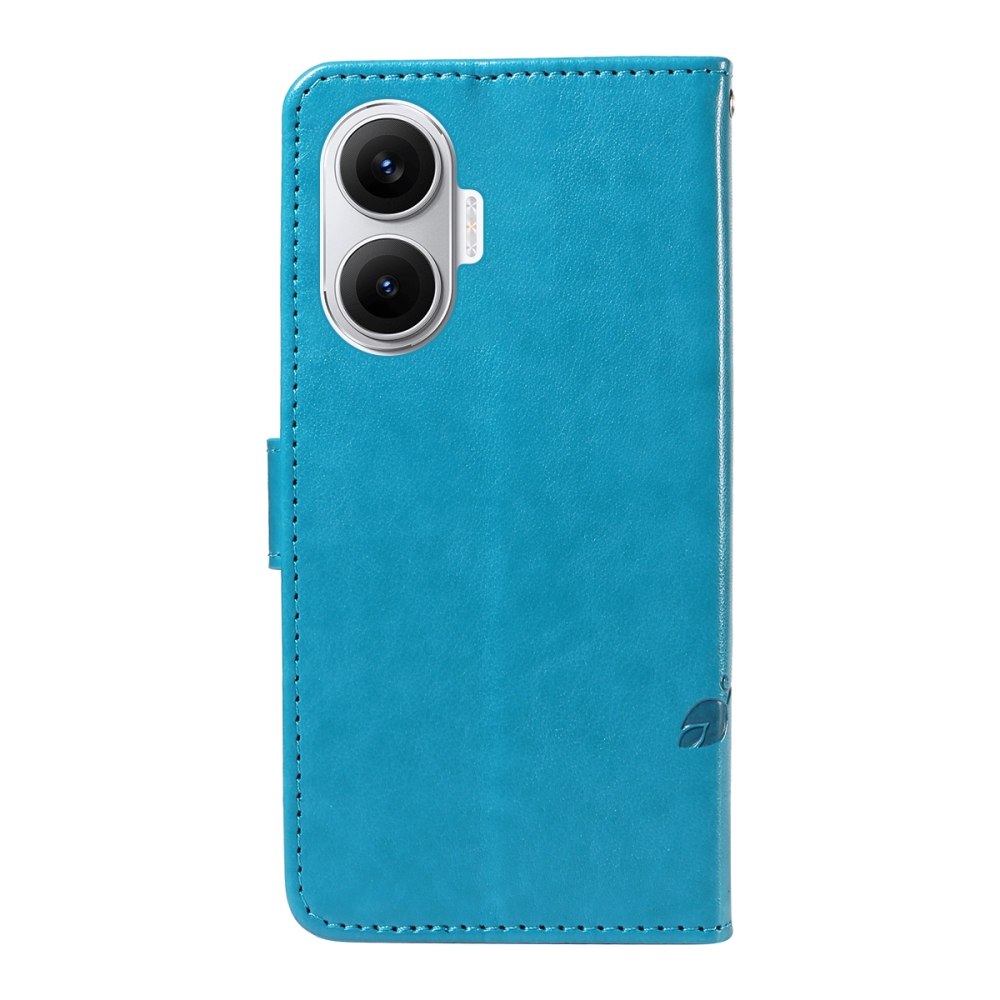 Virágok könyv tok Xiaomi Poco F7 5G-hez - kék