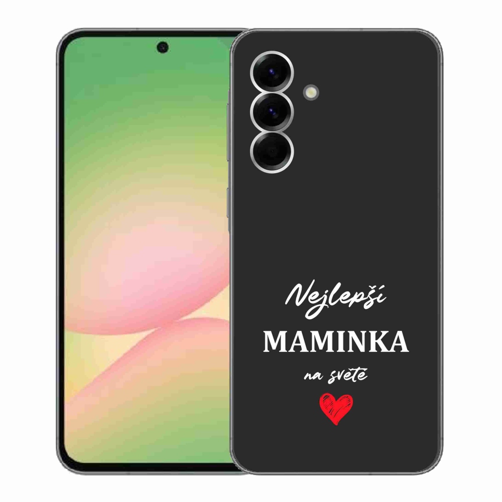 Gél borító mmCase Samsung Galaxy A56 5G - legjobb anya 1 fekete háttér