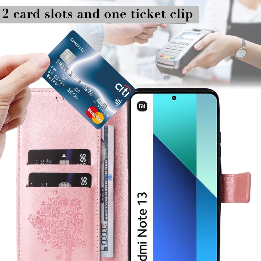 Fák könyve tok Xiaomi Redmi Note 13-hoz - rózsaarany