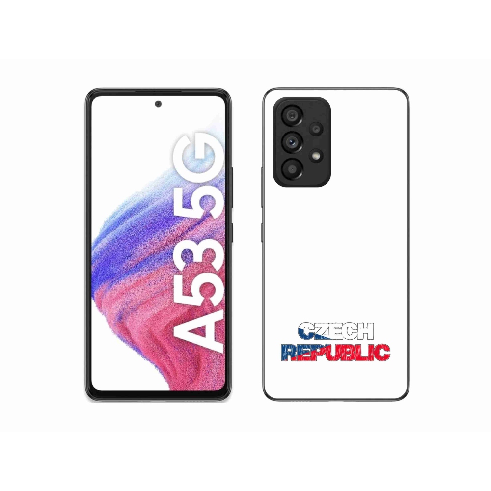 Gél borító mmCase Samsung Galaxy A53 5G - Csehország fehér háttérrel