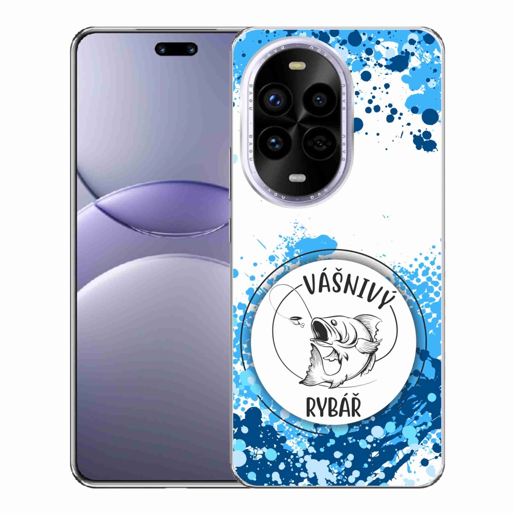 Gél borító mmCase a Huawei Nova 13 Pro 5G-n - szenvedélyes halász fehér háttérrel