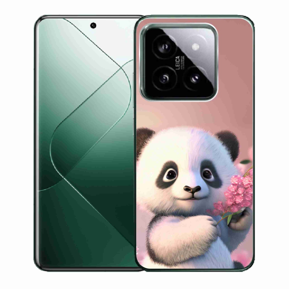 Gél borító mmCase a Xiaomi 14-hez - aranyos panda