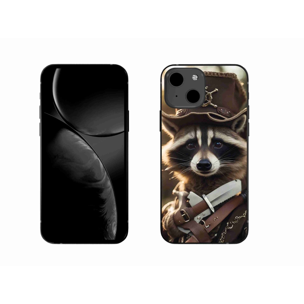 Zselés borítás mmCase iPhone 13 készülékhez - mosómedve egyenruhában