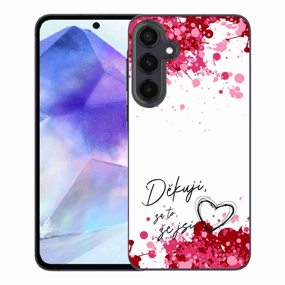 Gél borító mmCase Samsung Galaxy A55 5G - text in love 2 fehér háttérrel