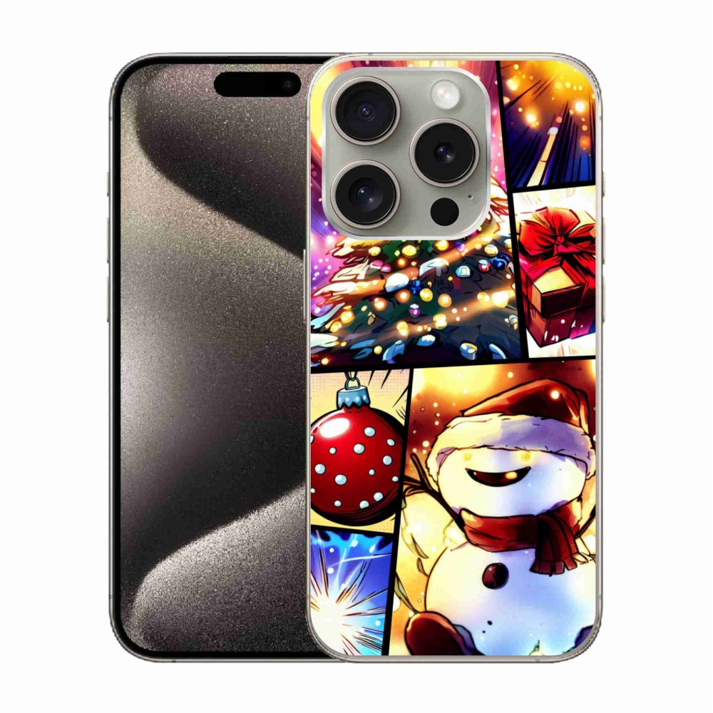Gél borítás mmCase iPhone 15 Pro készülékhez - Karácsonyi motívumok 1
