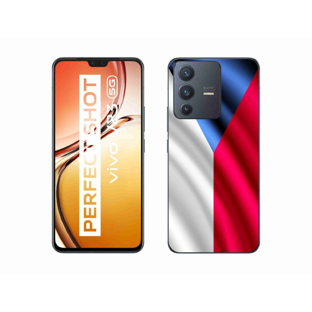Gél borító mmCase mobiltelefonhoz Vivo V23 5G - cseh zászló