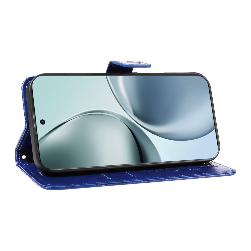 Nagy pillangó könyv tok a Realme 14 Pro+ 5G számára - kék