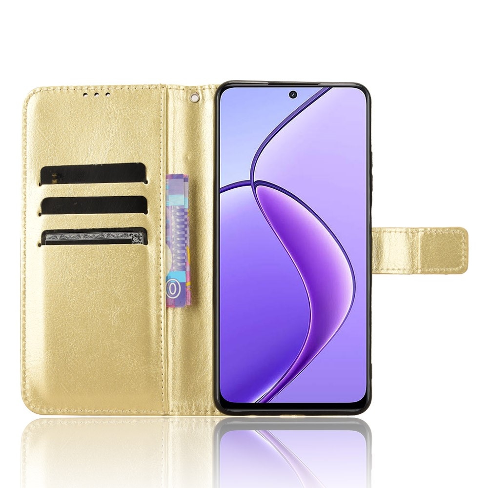 Őrült könyvtáska a Realme 12 5G/12x 5G készülékhez - arany színben