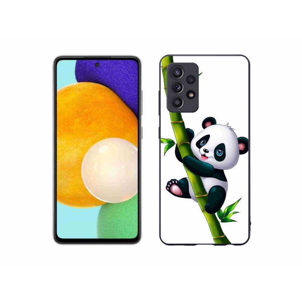 Gél borítás mmCase Samsung Galaxy A52s 5G - panda a bambuszon - Samsung Galaxy A52s 5G számára