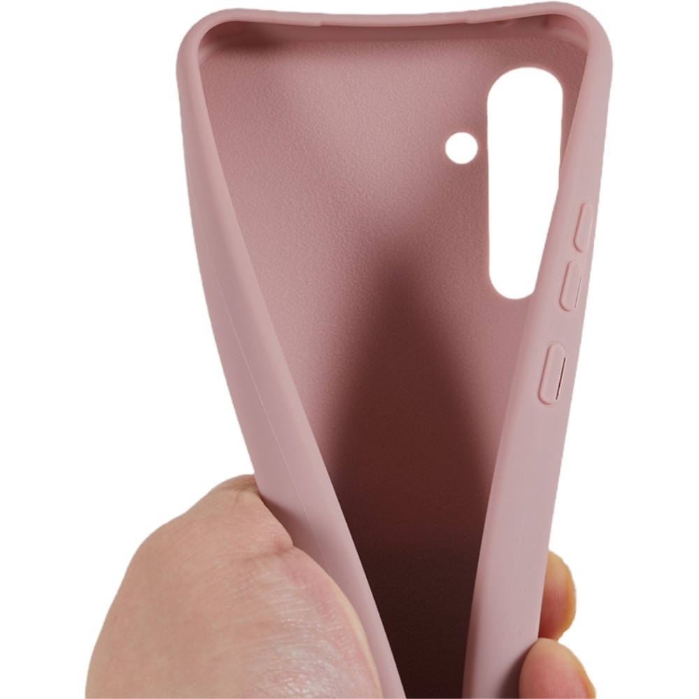 Zsinórral ellátott zselés tok Samsung Galaxy S25 készülékhez - sötét rózsaszínű