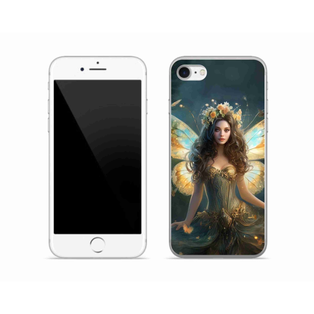 Gél borítás mmCase iPhone SE (2022) - pillangó nőhöz