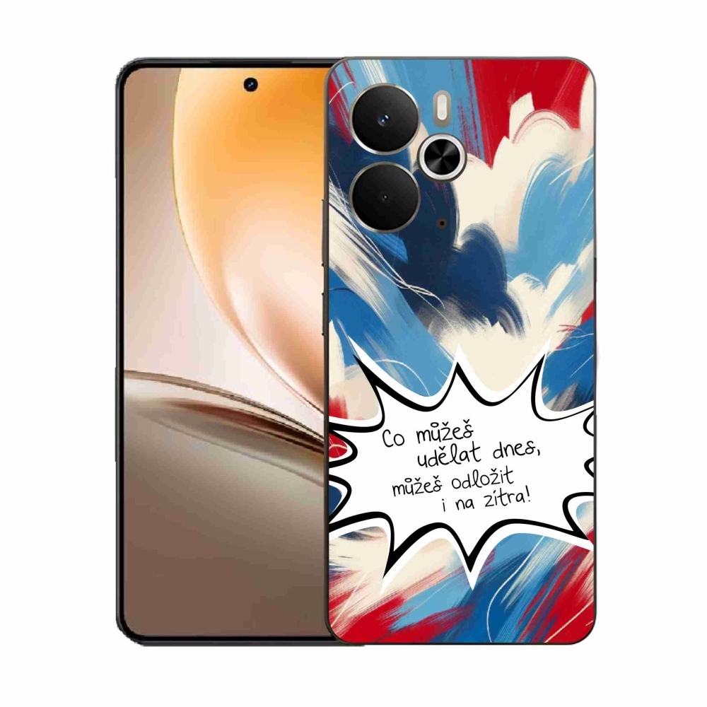 Gél borító mmCase a Realme 14 5G/14T 5G készülékhez - vicces szöveg 9 fehér háttér