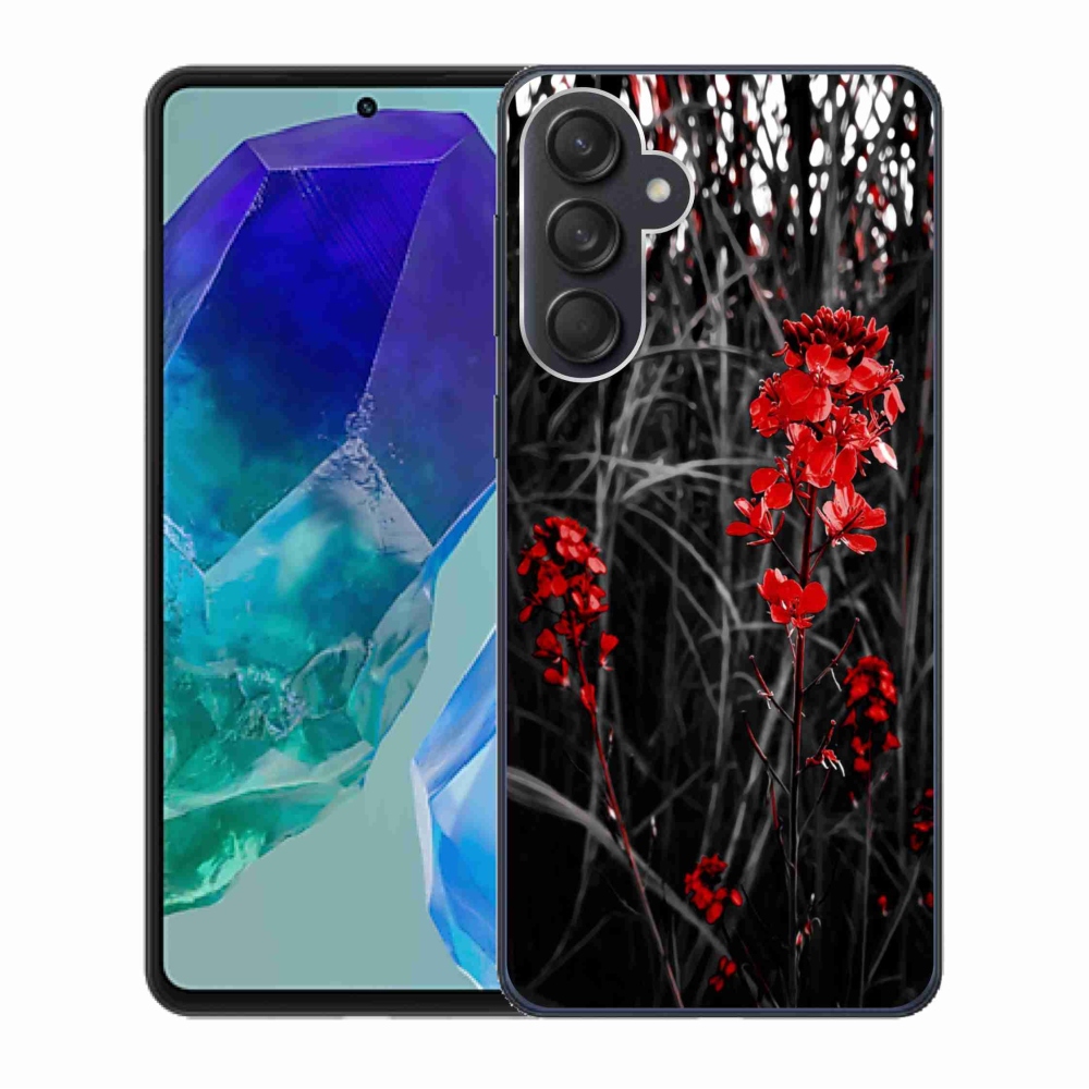 Gél védőhuzat mmCase Samsung Galaxy M55 5G - piros növényhez