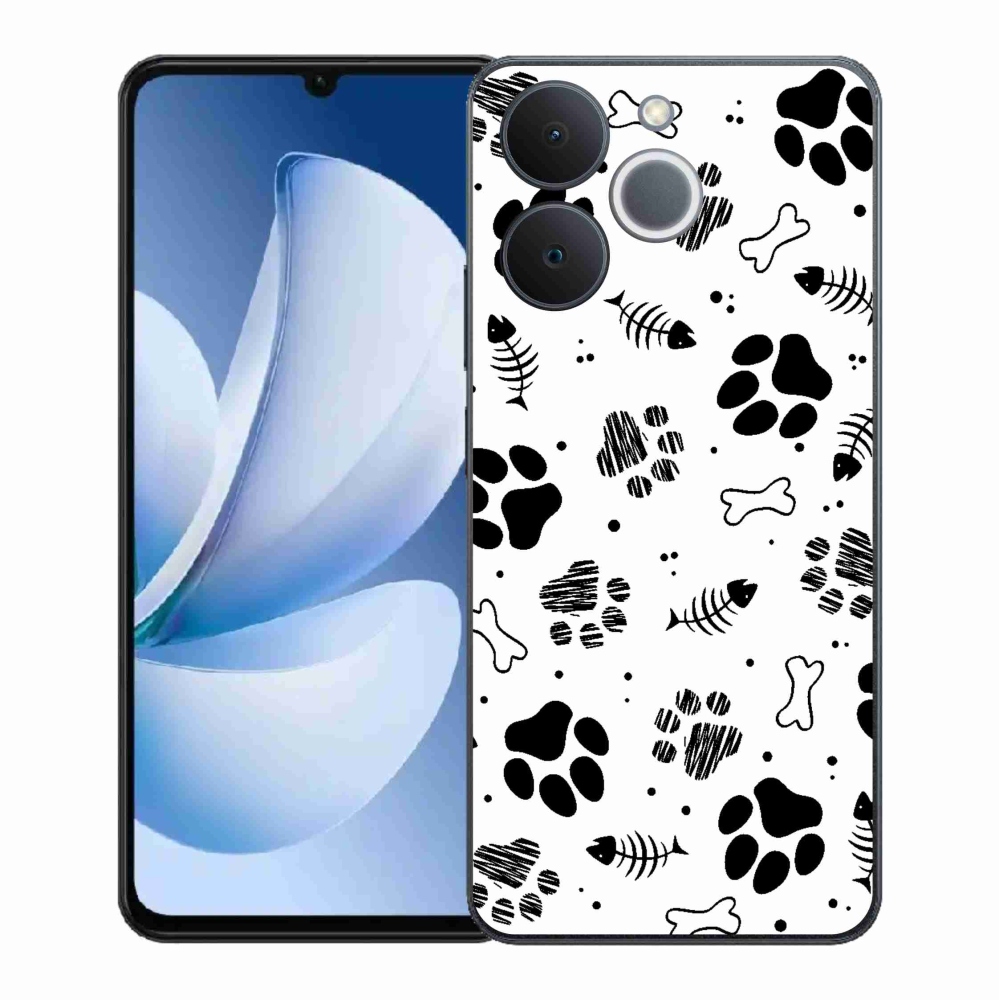 Gél borítás mmCase a Realme Note 70T-hez - kutyamancsok 1