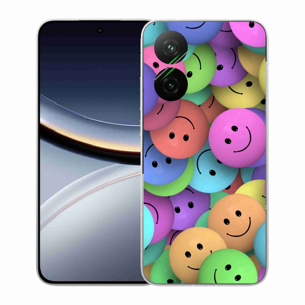 Gél borítás mmCase a Xiaomi Poco F7 5G számára - színes smiley-k
