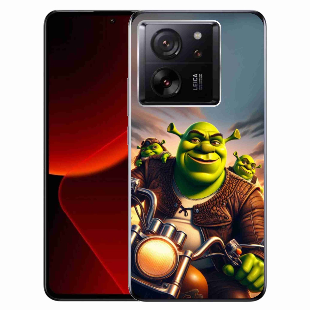 Gél borítás mmCase a Xiaomi 13T/13T Pro számára - Shrek egy motorkerékpáron