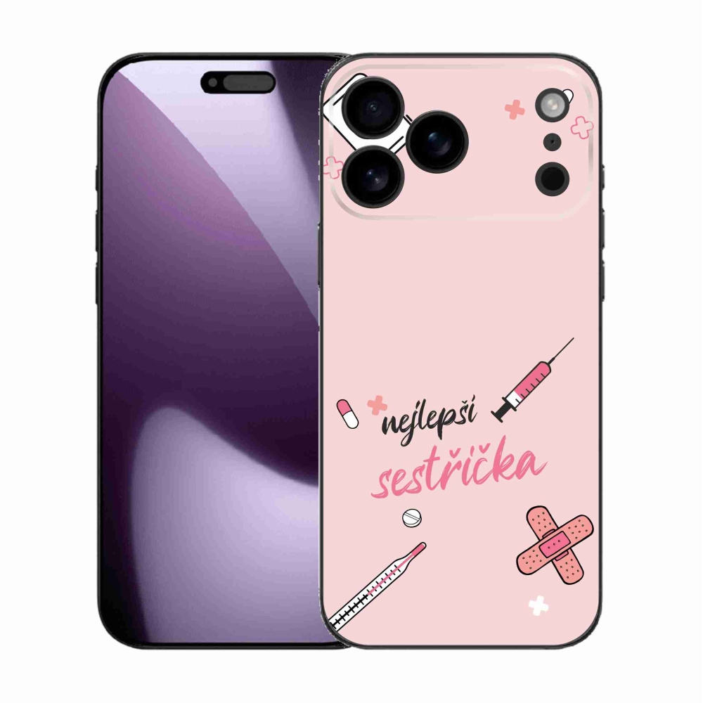 Gél borítás mmCase iPhone 17 Pro Max készülékhez - legjobb kishúg rózsaszín háttérrel