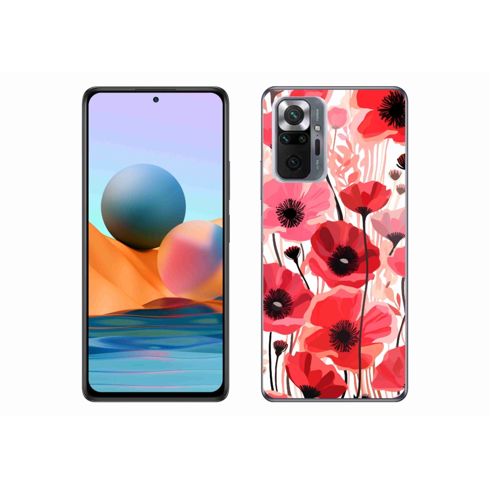 Gél borítás mmCase a Xiaomi Redmi Note 10 Pro készülékhez - mákos 1