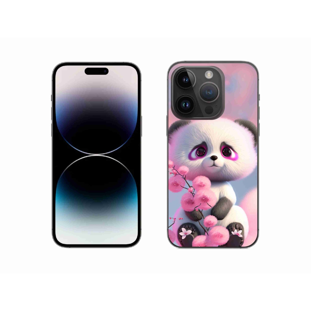 Zselés borítás mmCase iPhone 14 Pro készülékhez - aranyos panda 1