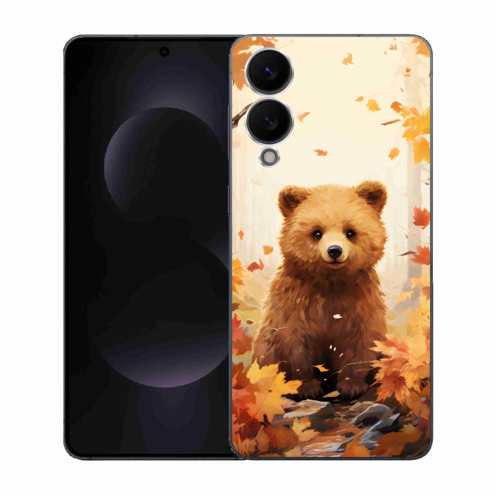 Zselés borítás mmCase Samsung Galaxy S25 Edge készülékhez - medve az erdőben