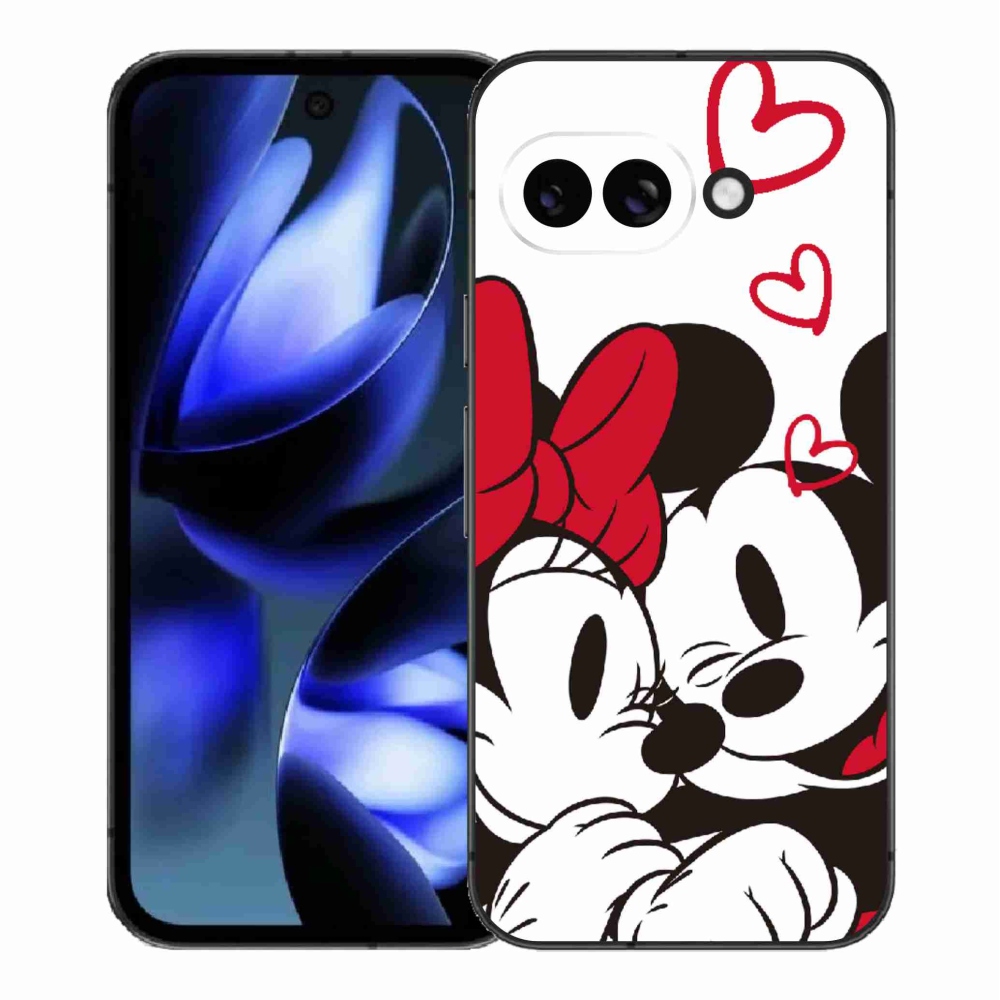 Gél borítás mmCase a Google Pixel 9a készülékhez - minnie és mickey