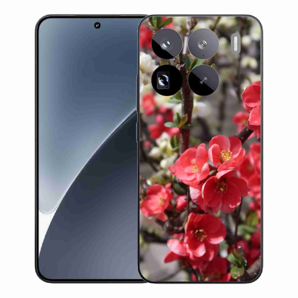Gél borítás mmCase a Xiaomi 15 Pro-hoz - piros virágok