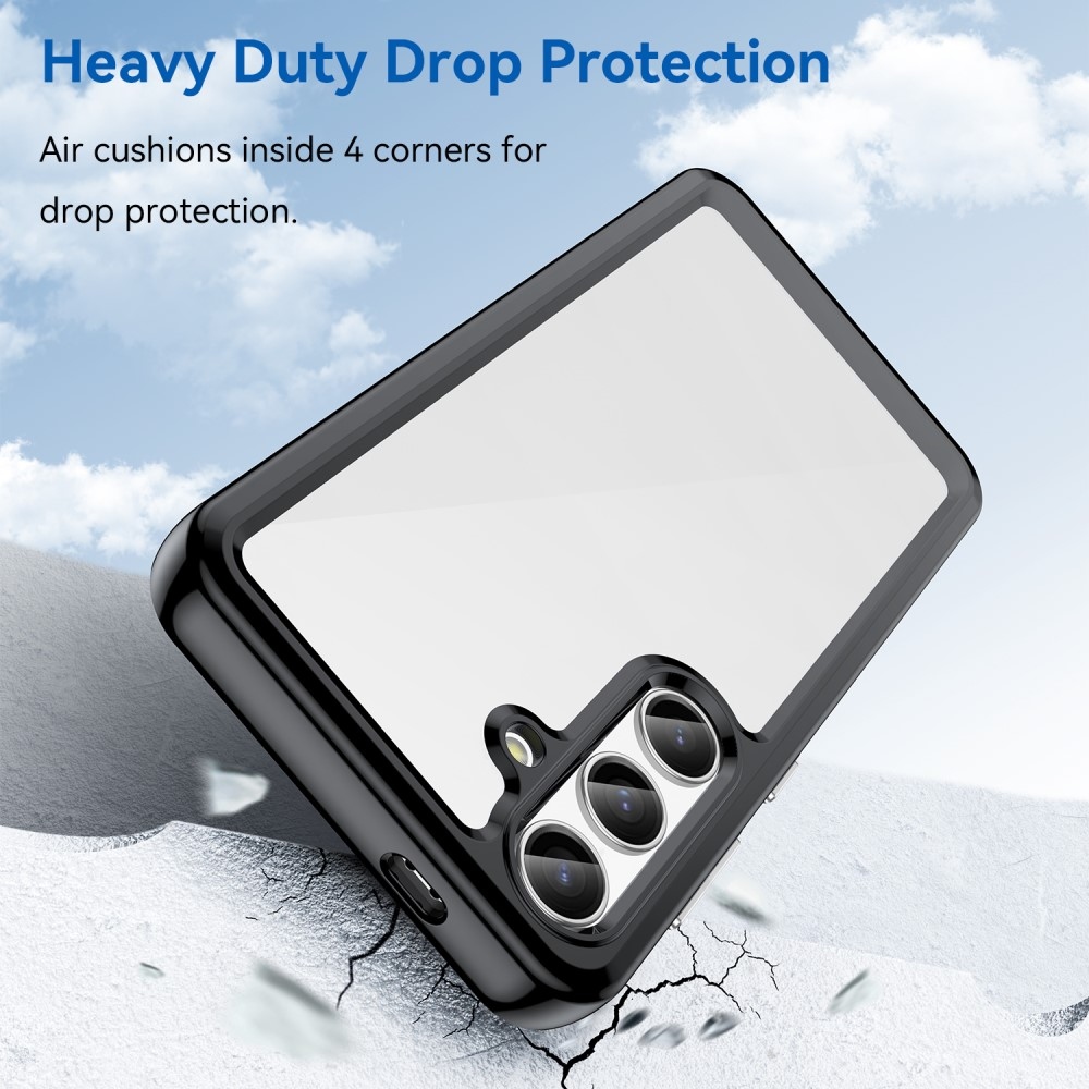 Gél tok fix hátlappal Samsung Galaxy S24+/S25+ készülékhez - fekete