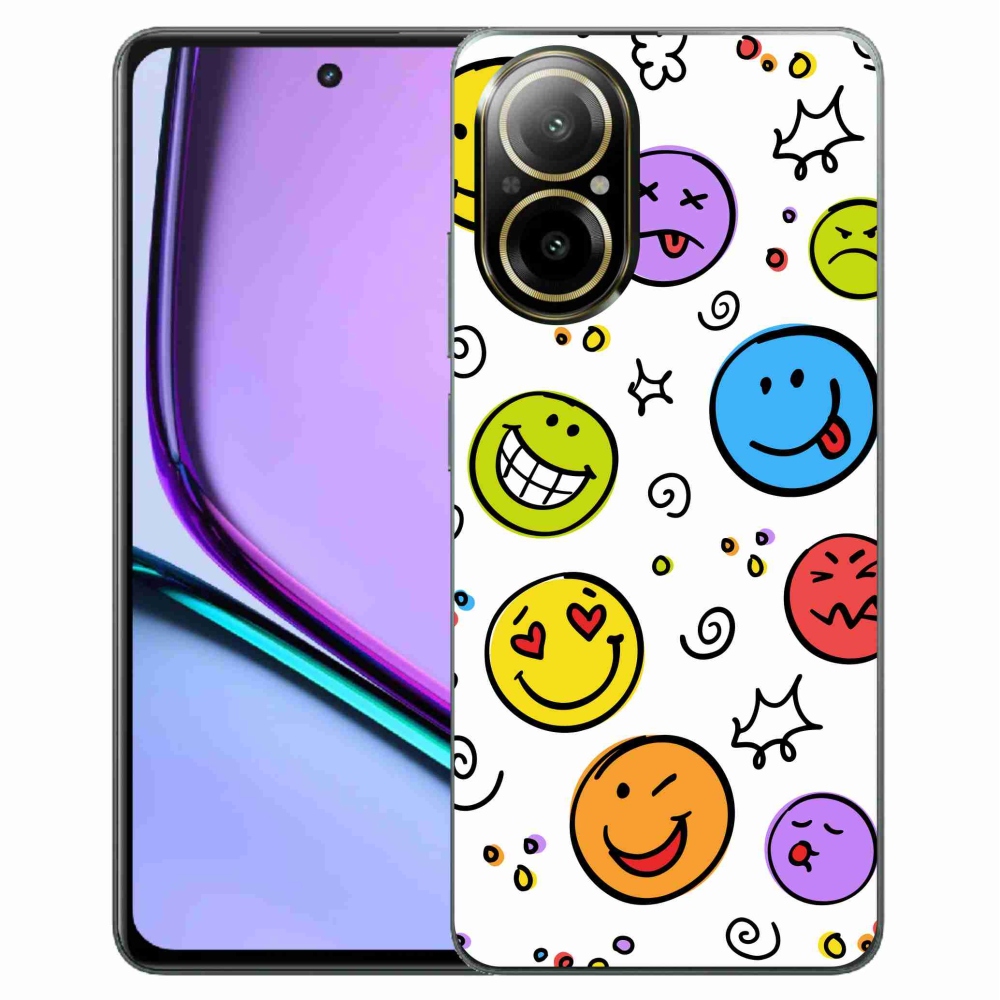 Gél borító mmCase a Realme C67 készülékhez - smiley-k