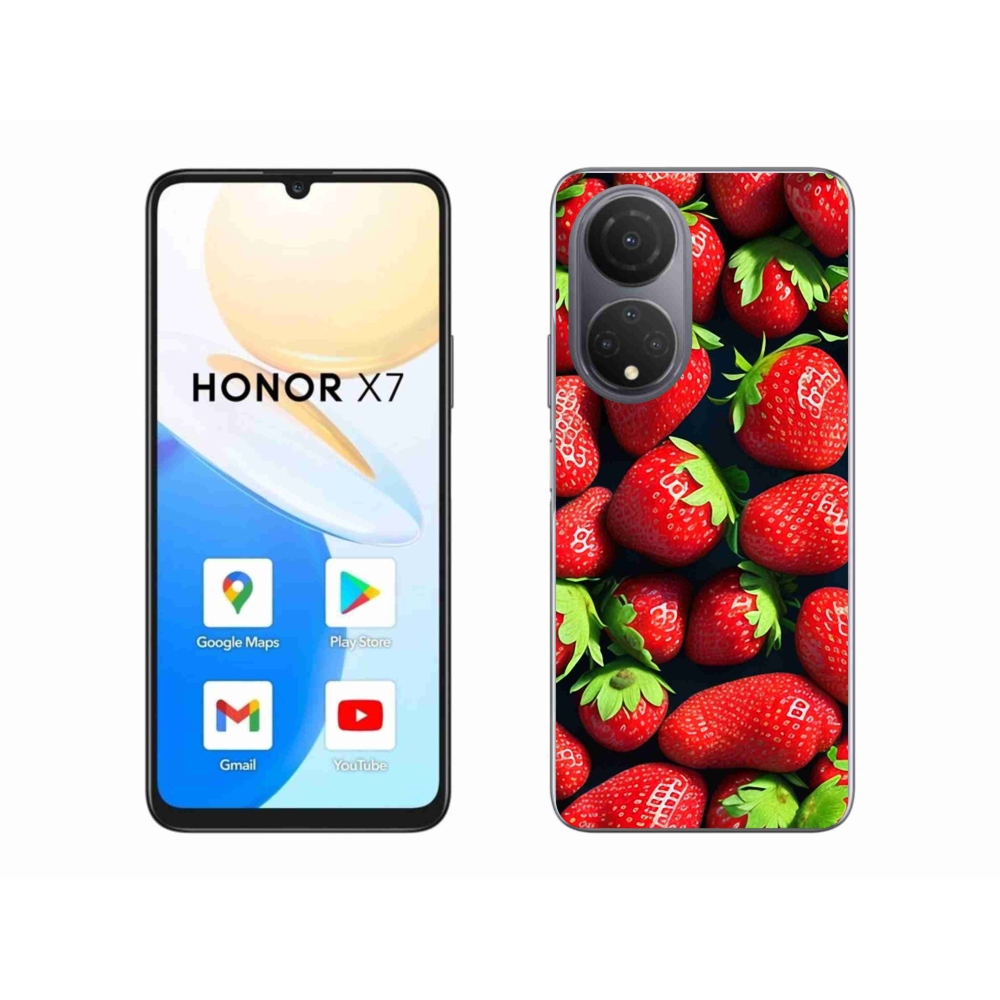 Zselés borítás mmCase a Honor X7 készülékhez - eper