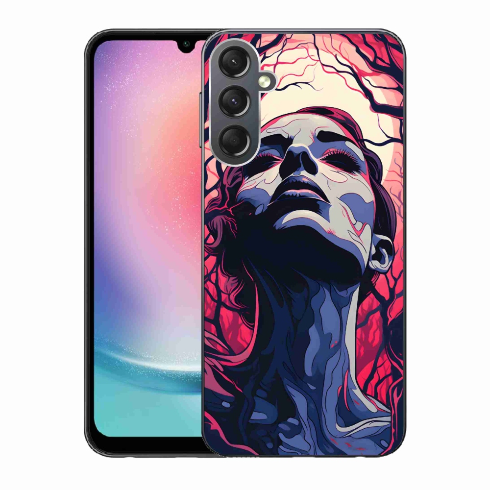 Gél borítás mmCase Samsung Galaxy A24 készülékhez - absztrakt arc