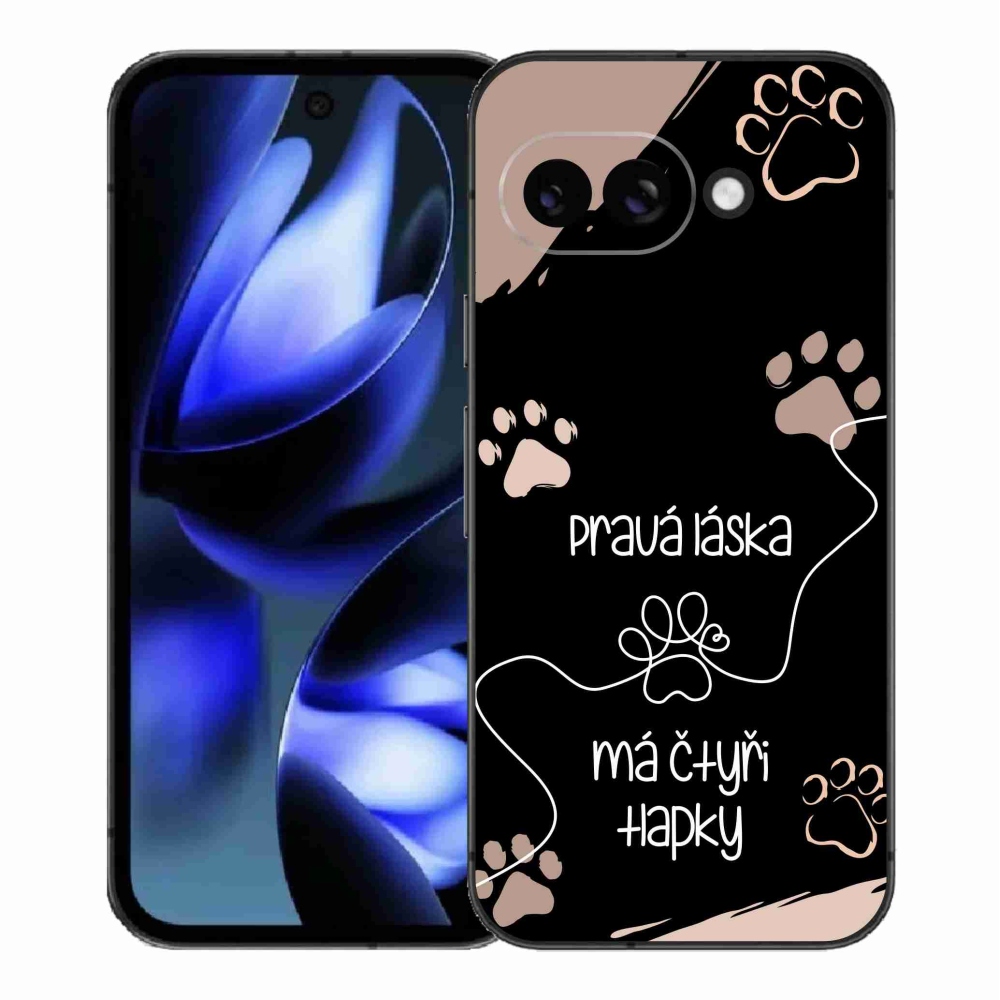 Gél borítás mmCase a Google Pixel 9a készülékhez - kutya motívum 1 fekete háttér