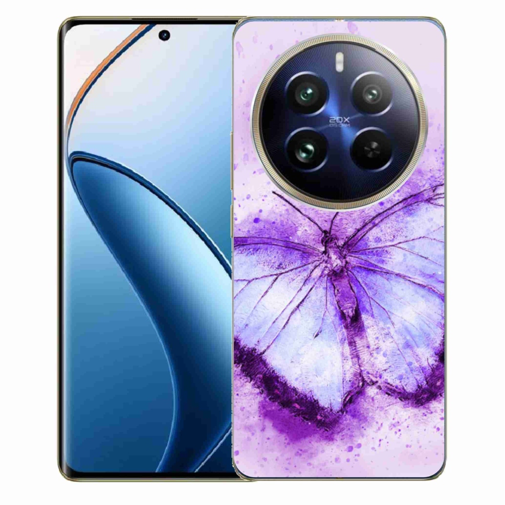 Gél borítás mmCase a Realme 12 Pro 5G/12 Pro+ 5G modellhez - lila pillangó
