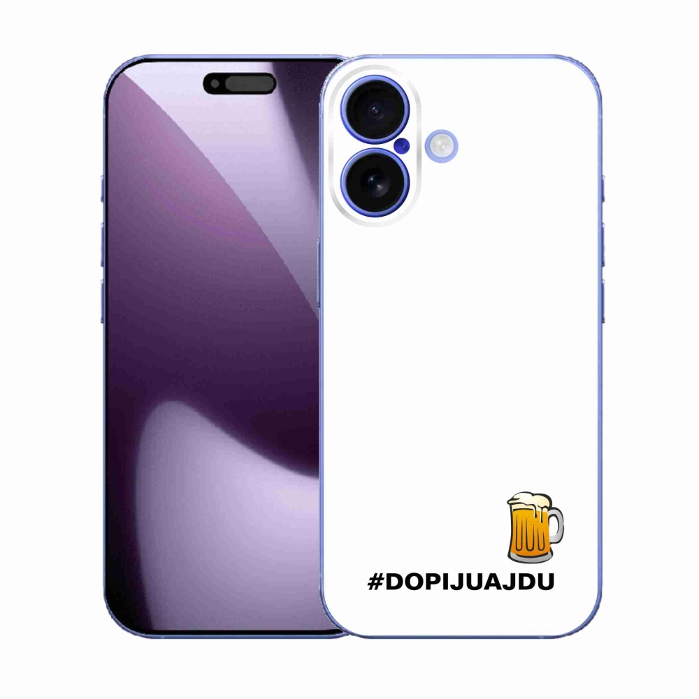 Gél borító mmCase iPhone 17 - sör motívum 1 fehér háttér