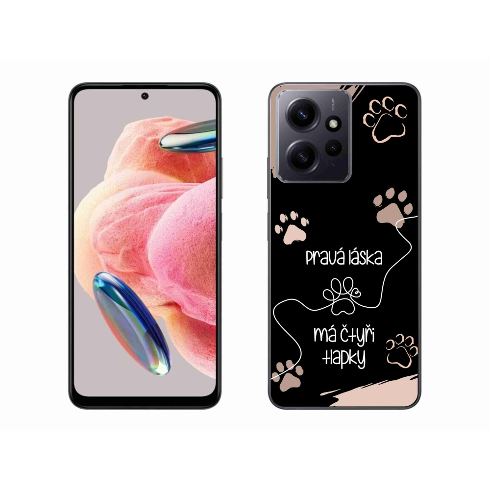 Gél borítás mmCase a Xiaomi Redmi Note 12 4G-hez - kutya motívum 1 fekete háttér