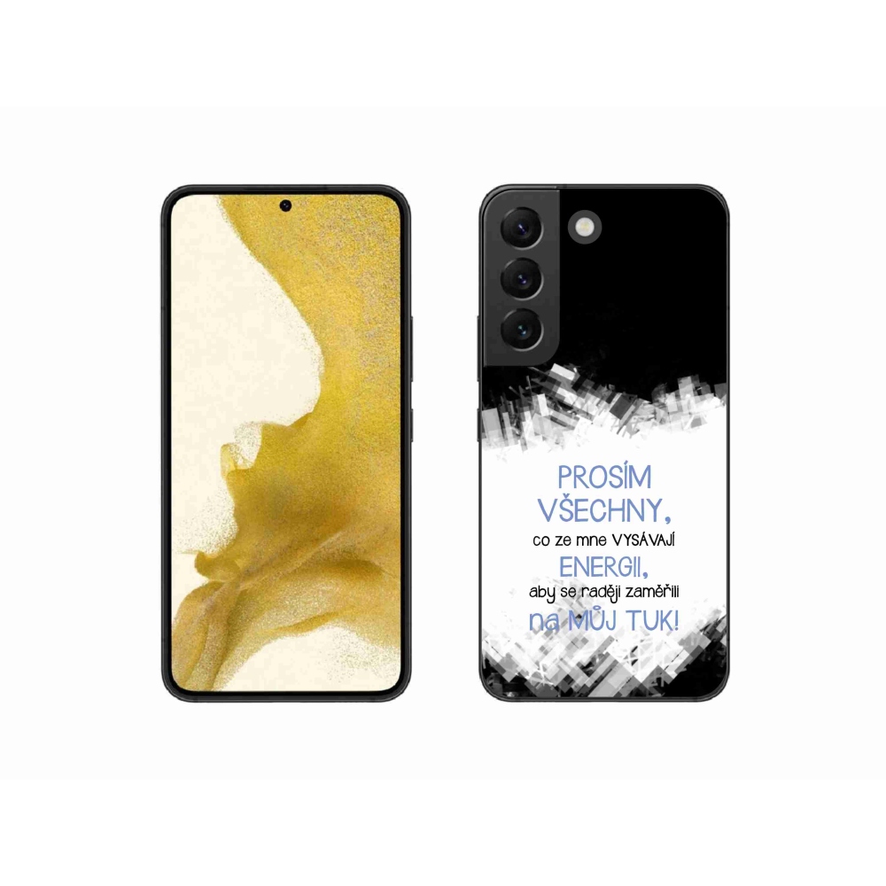 Gél borító mmCase Samsung Galaxy S22 5G - vicces szöveg 1 kék