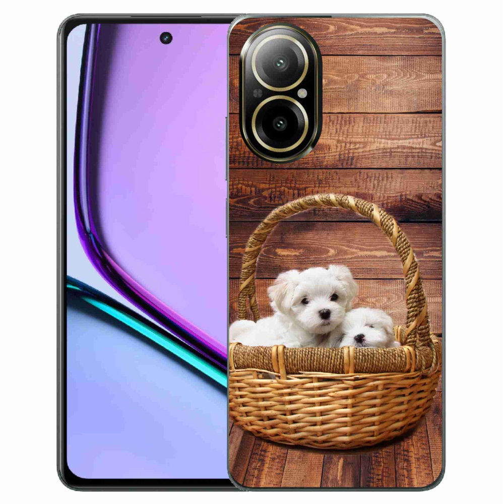 Zselés borítás mmCase a Realme C67 készülékhez - kölyökkutyák