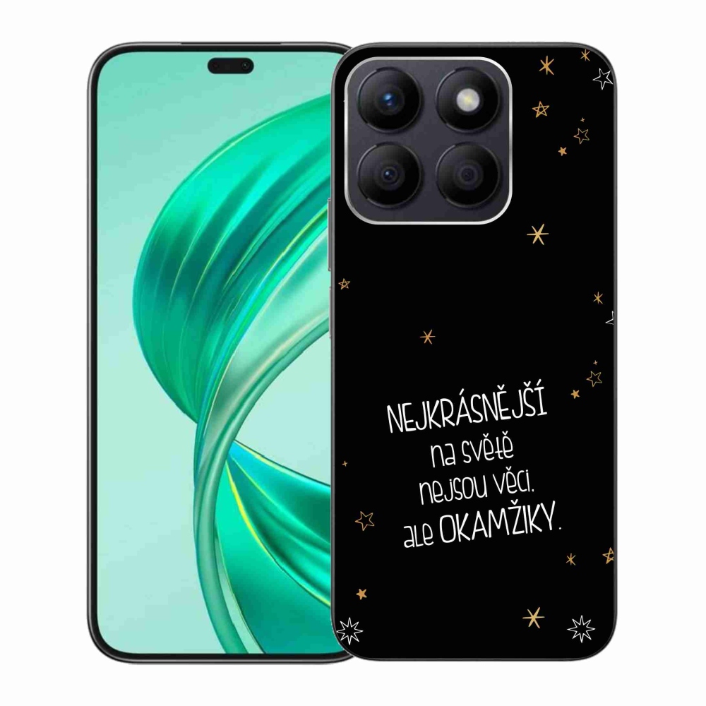 Zselés borítás mmCase a Honor X8b készülékhez - idézet 4 fekete háttér