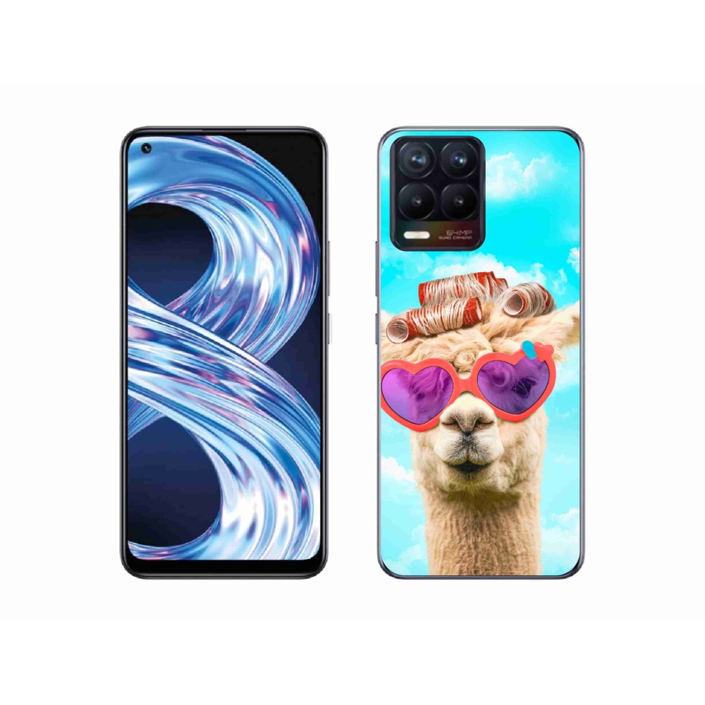 Gél borítás mmCase a Realme 8 4G-hez - szemüveges láma