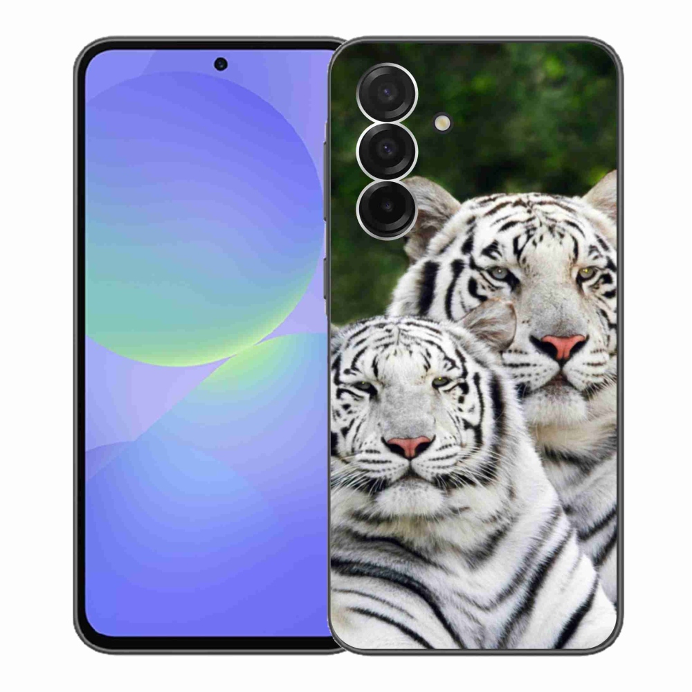 Zselés borítás mmCase Samsung Galaxy A36 5G - fehér tigrisek